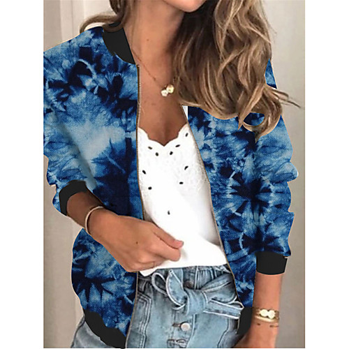 Women's Jacket Daily Spring & Fall Regular Coat V Neck Regular Fit Sporty Casual Jacket Long Sleeve Color Block Print Blue / Holiday
Women's Jacket Daily Spring & Fall Regular Coat V Neck Regular Fit Sporty Casual Jacket Long Sleeve Color Block Print Blue / Holiday