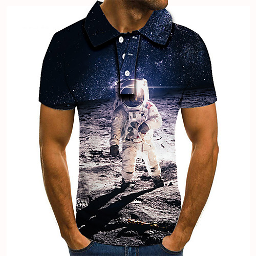 Men's Golf Shirt Tennis Shirt 3D Print Graphic Prints Astronaut Button-Down Short Sleeve Street Tops Casual Fashion Cool Blue / Sports
Men's Golf Shirt Tennis Shirt 3D Print Graphic Prints Astronaut Button-Down Short Sleeve Street Tops Casual Fashion Cool Blue / Sports