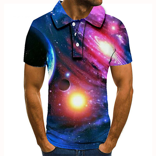Men's Golf Shirt Tennis Shirt 3D Print Galaxy Graphic Prints Interstellar Button-Down Short Sleeve Street Tops Casual Fashion Cool Purple / Sports
Men's Golf Shirt Tennis Shirt 3D Print Galaxy Graphic Prints Interstellar Button-Down Short Sleeve Street Tops Casual Fashion Cool Purple / Sports
