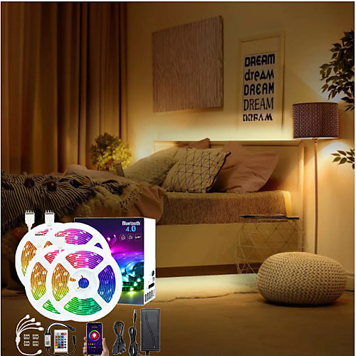 LED Strip Lights Bluetooth Dimmable 20M (4x5M) RGB Tiktok Lights 5050 600 LEDs Smartphone Controlled for Home Bedroom Holiday
LED Strip Lights Bluetooth Dimmable 20M (4x5M) RGB Tiktok Lights 5050 600 LEDs Smartphone Controlled for Home Bedroom Holiday