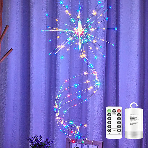 LED String Lights Hanging Starburst Firework Lights 200 LEDs Battery or USB Remote Control Operated Vine Branch Light Christmas Fairy String Light Foldable Garland Wedding Store Decoration Lamp
LED String Lights Hanging Starburst Firework Lights 200 LEDs Battery or USB Remote Control Operated Vine Branch Light Christmas Fairy String Light Foldable Garland Wedding Store Decoration Lamp