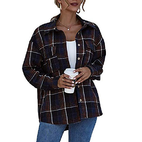 Women's Jacket Causal Fall Winter Regular Coat Tailored Fit Casual Daily Jacket Lattice lattice Gray / Spring / Holiday
Women's Jacket Causal Fall Winter Regular Coat Tailored Fit Casual Daily Jacket Lattice lattice Gray / Spring / Holiday