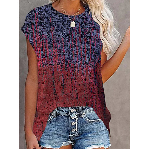 Women's T shirt Graphic Print Round Neck Tops Basic Basic Top Black Purple Red
Women's T shirt Graphic Print Round Neck Tops Basic Basic Top Black Purple Red