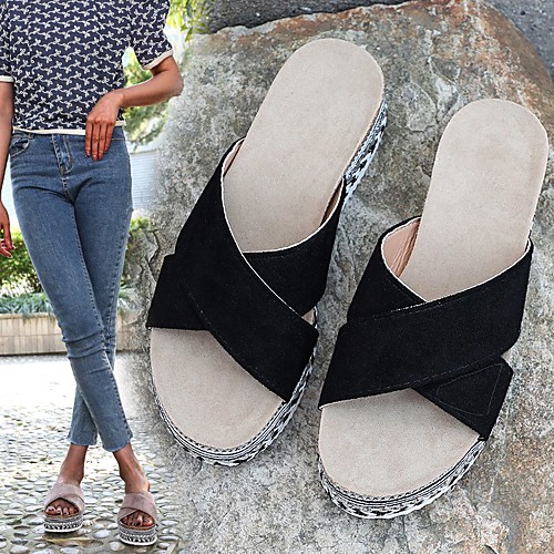 Women's Sandals Comfort Shoes Platform Sandals Outdoor Slippers Flat Heel Round Toe Suede PU Flower Solid Colored Leopard Light Red Black
Women's Sandals Comfort Shoes Platform Sandals Outdoor Slippers Flat Heel Round Toe Suede PU Flower Solid Colored Leopard Light Red Black