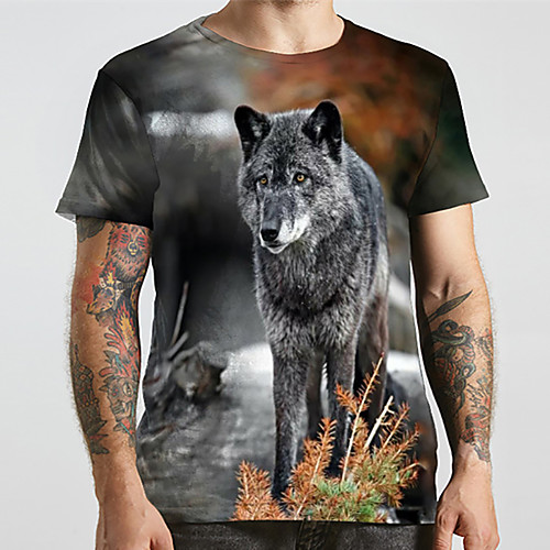 Men's Unisex Tee T shirt Shirt 3D Print Graphic Prints Wolf Animal Plus Size Print Short Sleeve Casual Tops Basic Designer Big and Tall Round Neck Rainbow / Summer
Men's Unisex Tee T shirt Shirt 3D Print Graphic Prints Wolf Animal Plus Size Print Short Sleeve Casual Tops Basic Designer Big and Tall Round Neck Rainbow / Summer