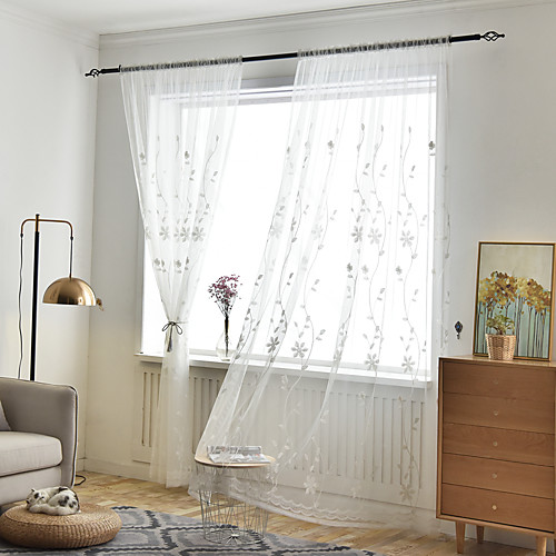 Two Panel Pastoral Style Embroidered Window Screen Living Room Bedroom Dining Room Children's Room Translucent Tulle
Two Panel Pastoral Style Embroidered Window Screen Living Room Bedroom Dining Room Children's Room Translucent Tulle
