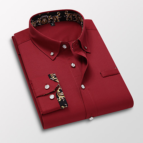 Men's Shirt non-printing Solid Colored Solid Color Long Sleeve Daily Tops Business Basic Button Down Collar Wine Dusty Blue White / Work
Men's Shirt non-printing Solid Colored Solid Color Long Sleeve Daily Tops Business Basic Button Down Collar Wine Dusty Blue White / Work