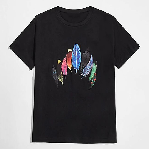 Men's Unisex Tee T shirt Hot Stamping Graphic Prints Feather Plus Size Print Short Sleeve Casual Tops 100% Cotton Basic Designer Big and Tall Black
Men's Unisex Tee T shirt Hot Stamping Graphic Prints Feather Plus Size Print Short Sleeve Casual Tops 100% Cotton Basic Designer Big and Tall Black