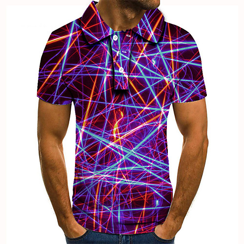 Men's Golf Shirt Tennis Shirt 3D Print Graphic Prints Colorful Button-Down Short Sleeve Street Tops Casual Fashion Cool Rainbow / Sports
Men's Golf Shirt Tennis Shirt 3D Print Graphic Prints Colorful Button-Down Short Sleeve Street Tops Casual Fashion Cool Rainbow / Sports