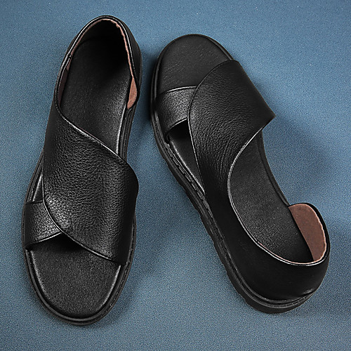 Men's Sandals Gladiator Sandals Roman Sandals Casual Beach Roman Shoes Daily Walking Shoes Nappa Leather Breathable Non-slipping Wear Proof Black Beige Summer
Men's Sandals Gladiator Sandals Roman Sandals Casual Beach Roman Shoes Daily Walking Shoes Nappa Leather Breathable Non-slipping Wear Proof Black Beige Summer