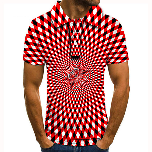 Men's Golf Shirt Tennis Shirt 3D Print Optical Illusion Geometric Button-Down Short Sleeve Street Tops Casual Fashion Cool Red / Sports
Men's Golf Shirt Tennis Shirt 3D Print Optical Illusion Geometric Button-Down Short Sleeve Street Tops Casual Fashion Cool Red / Sports