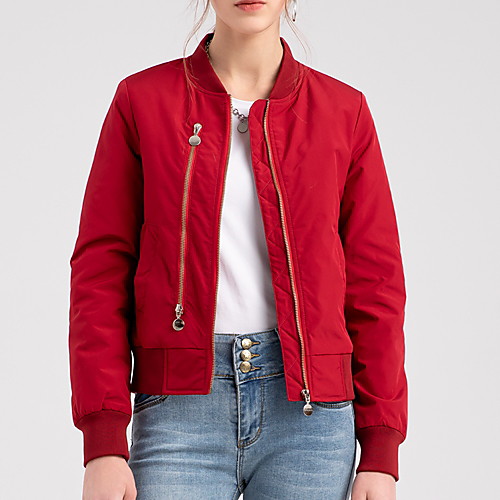 Women's Jacket Daily Spring Summer Regular Coat Regular Fit Sporty Elegant Jacket Long Sleeve Solid Colored Print Wine Army Green
Women's Jacket Daily Spring Summer Regular Coat Regular Fit Sporty Elegant Jacket Long Sleeve Solid Colored Print Wine Army Green