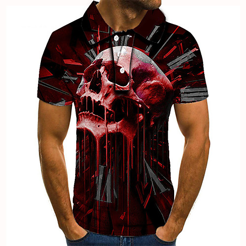 Men's Golf Shirt 3D Print Graphic Prints Skull Button-Down Short Sleeve Street Tops Casual Fashion Cool Wine / Sports
Men's Golf Shirt 3D Print Graphic Prints Skull Button-Down Short Sleeve Street Tops Casual Fashion Cool Wine / Sports