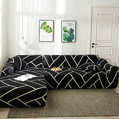 Stretch Sofa Cover Slipcover Elastic Sectional Couch Armchair Loveseat 4 Or 3 Seater L Shape Black Geometric Soft Durable
Stretch Sofa Cover Slipcover Elastic Sectional Couch Armchair Loveseat 4 Or 3 Seater L Shape Black Geometric Soft Durable