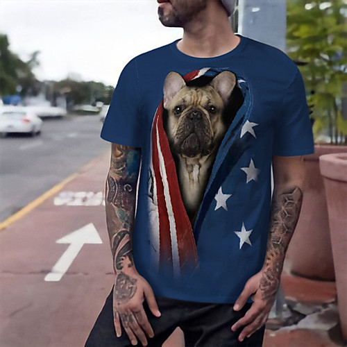 Men's T shirt Shirt 3D Print Graphic Animal Plus Size Print Short Sleeve Daily Tops Elegant Exaggerated Round Neck Blue
Men's T shirt Shirt 3D Print Graphic Animal Plus Size Print Short Sleeve Daily Tops Elegant Exaggerated Round Neck Blue