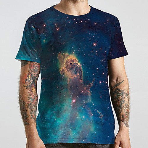 Men's Unisex Tee T shirt 3D Print Galaxy Graphic Prints Plus Size Print Short Sleeve Casual Tops Basic Designer Big and Tall Blue
Men's Unisex Tee T shirt 3D Print Galaxy Graphic Prints Plus Size Print Short Sleeve Casual Tops Basic Designer Big and Tall Blue