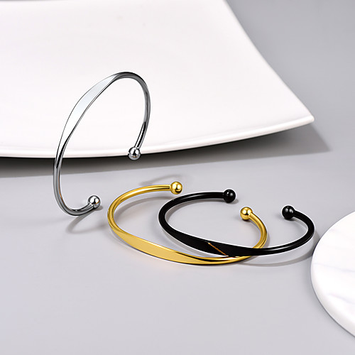 Bracelet Bangles Cuff Bracelet Bracelet Single Strand Houses Fashion Personalized Stylish Simple Titanium Steel Bracelet Jewelry Silver / Gold / Black For Gift Date Birthday Festival
Bracelet Bangles Cuff Bracelet Bracelet Single Strand Houses Fashion Personalized Stylish Simple Titanium Steel Bracelet Jewelry Silver / Gold / Black For Gift Date Birthday Festival