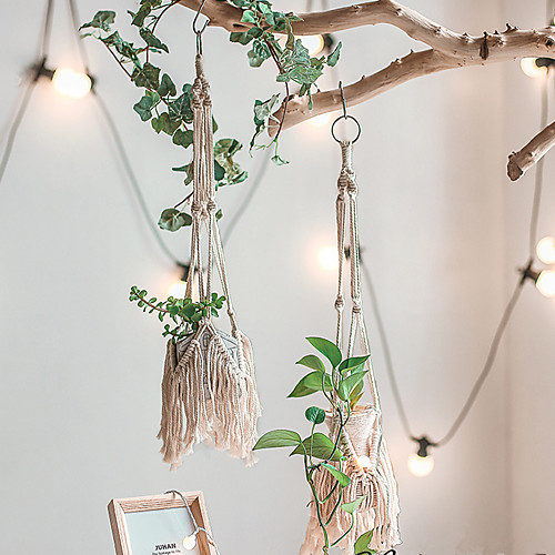 Hand Woven Macrame Tapestry Plant Hanger Holder Bohemian Boho Wall Hanging Ornament Art Decor Home Bedroom Living Room Decoration Nordic Handmade Tassel Cotton 151560cm
Hand Woven Macrame Tapestry Plant Hanger Holder Bohemian Boho Wall Hanging Ornament Art Decor Home Bedroom Living Room Decoration Nordic Handmade Tassel Cotton 151560cm