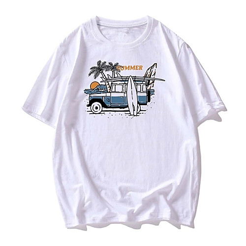 Men's Tee T shirt Shirt Hot Stamping Graphic Prints Car Print Short Sleeve Casual Tops 100% Cotton Basic Designer Big and Tall Round Neck White / Summer
Men's Tee T shirt Shirt Hot Stamping Graphic Prints Car Print Short Sleeve Casual Tops 100% Cotton Basic Designer Big and Tall Round Neck White / Summer