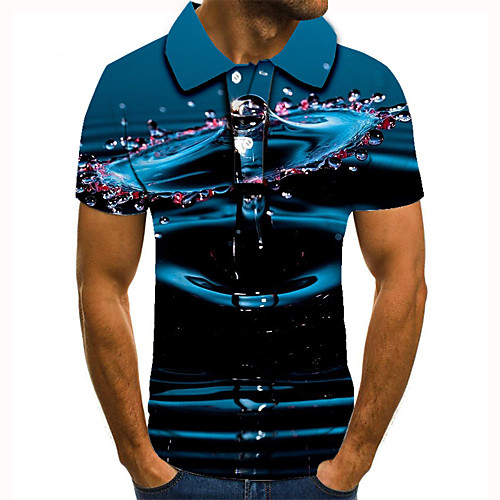 Men's Golf Shirt Tennis Shirt 3D Print Graphic Prints Running water Button-Down Short Sleeve Street Tops Casual Fashion Cool Blue / Sports
Men's Golf Shirt Tennis Shirt 3D Print Graphic Prints Running water Button-Down Short Sleeve Street Tops Casual Fashion Cool Blue / Sports