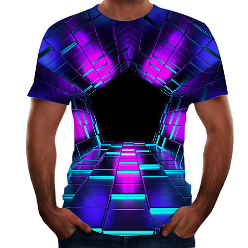 Men's T shirt 3D Print 3D Rivet Mesh Short Sleeve Casual Tops Sportswear Sports Blue Purple Rainbow
Men's T shirt 3D Print 3D Rivet Mesh Short Sleeve Casual Tops Sportswear Sports Blue Purple Rainbow