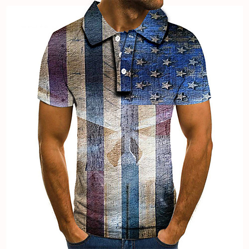 Men's Golf Shirt Tennis Shirt 3D Print Graphic Prints American Flag Button-Down Short Sleeve Street Tops Casual Fashion Cool Blue / Sports
Men's Golf Shirt Tennis Shirt 3D Print Graphic Prints American Flag Button-Down Short Sleeve Street Tops Casual Fashion Cool Blue / Sports