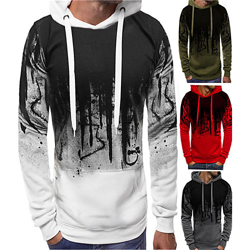 Men's Pullover Hoodie Sweatshirt Gradient Print Hooded Daily Fitness Sportswear Basic Hoodies Sweatshirts Long Sleeve Army Green Gray White
Men's Pullover Hoodie Sweatshirt Gradient Print Hooded Daily Fitness Sportswear Basic Hoodies Sweatshirts Long Sleeve Army Green Gray White