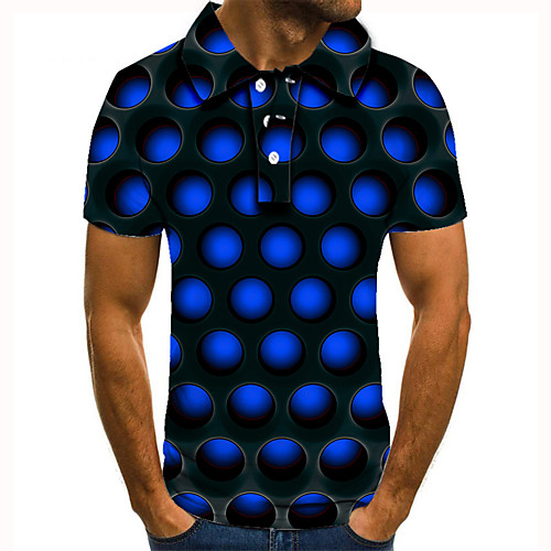 Men's Golf Shirt Tennis Shirt 3D Print Circle Geometric Button-Down Short Sleeve Street Tops Casual Fashion Cool Blue / Sports
Men's Golf Shirt Tennis Shirt 3D Print Circle Geometric Button-Down Short Sleeve Street Tops Casual Fashion Cool Blue / Sports