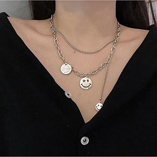 Women's Silver Layered Necklace Double Layered Face Fashion Classic Alloy Silver 456 cm Necklace Jewelry 1pc For
Women's Silver Layered Necklace Double Layered Face Fashion Classic Alloy Silver 456 cm Necklace Jewelry 1pc For
