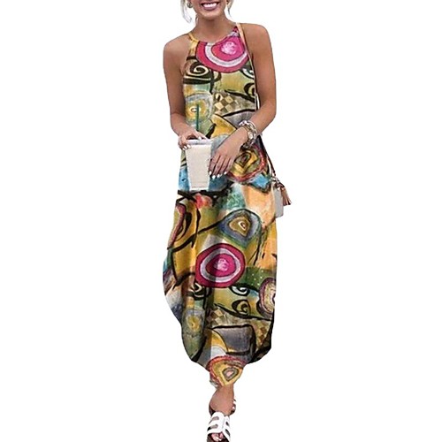 2021 summer new women's amazon abstract printing one-way neck dovetail hanging wide loose large size dress women
2021 summer new women's amazon abstract printing one-way neck dovetail hanging wide loose large size dress women