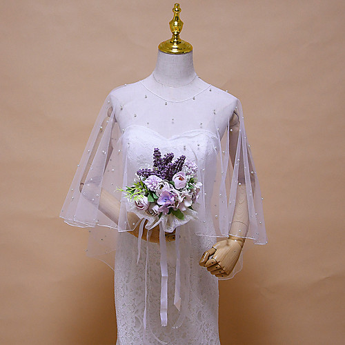 Sleeveless Bridal / Sweet Tulle Wedding / Party / Evening Women's Wrap With Pearls
Sleeveless Bridal / Sweet Tulle Wedding / Party / Evening Women's Wrap With Pearls