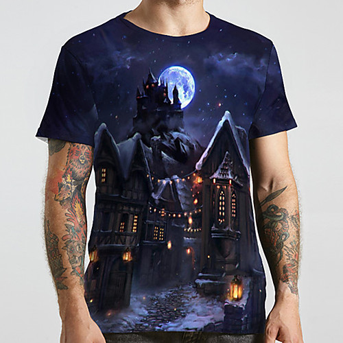 Men's Unisex Tee T shirt 3D Print Graphic Prints Moon Plus Size Print Short Sleeve Casual Tops Basic Designer Big and Tall Blue
Men's Unisex Tee T shirt 3D Print Graphic Prints Moon Plus Size Print Short Sleeve Casual Tops Basic Designer Big and Tall Blue
