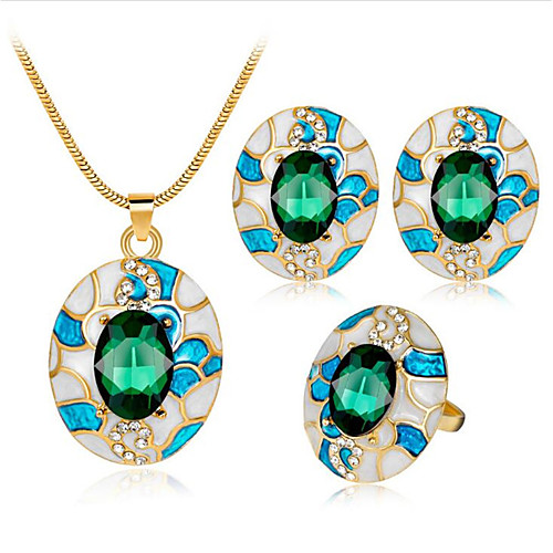 Women's Cubic Zirconia Jewelry Set Geometrical Flower Stylish Gold Plated Earrings Jewelry Blue / Green / Black For Anniversary Party Evening Gift Festival 1 set
Women's Cubic Zirconia Jewelry Set Geometrical Flower Stylish Gold Plated Earrings Jewelry Blue / Green / Black For Anniversary Party Evening Gift Festival 1 set