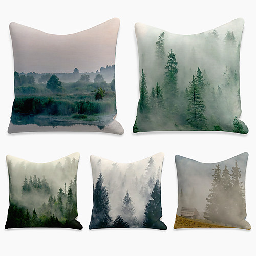 Double Side Cushion Cover 5PC Faux Linen Soft Decorative Square Pillowcase for Sofa Bedroom 45 x 45 cm (18 x 18 Inch) Superior Quality Print Landscape for Patio Garden Farmhouse Bench Couch
Double Side Cushion Cover 5PC Faux Linen Soft Decorative Square Pillowcase for Sofa Bedroom 45 x 45 cm (18 x 18 Inch) Superior Quality Print Landscape for Patio Garden Farmhouse Bench Couch