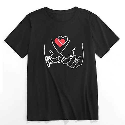 Men's Unisex Tee T shirt Hot Stamping Heart Graphic Prints Hand Plus Size Print Short Sleeve Casual Tops 100% Cotton Basic Designer Big and Tall Black
Men's Unisex Tee T shirt Hot Stamping Heart Graphic Prints Hand Plus Size Print Short Sleeve Casual Tops 100% Cotton Basic Designer Big and Tall Black