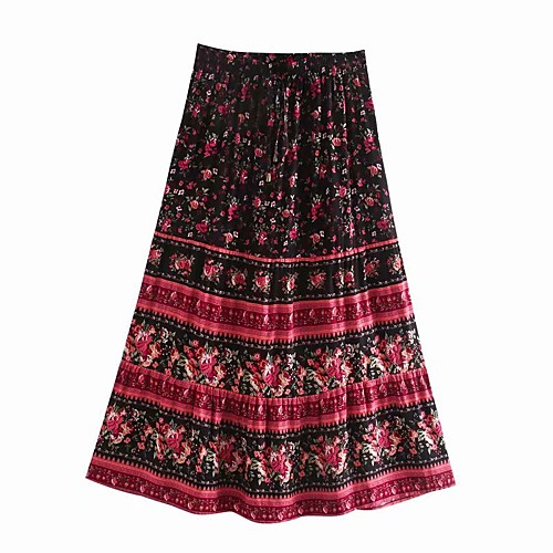 Women's Holiday Vacation Vintage Boho Skirts Floral Graphic Ruffle Print Black Blushing Pink Green
Women's Holiday Vacation Vintage Boho Skirts Floral Graphic Ruffle Print Black Blushing Pink Green