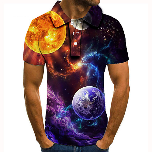 Men's Golf Shirt Tennis Shirt 3D Print Graphic Prints Earth Clouds Button-Down Short Sleeve Street Tops Casual Fashion Cool Fuchsia / Sports
Men's Golf Shirt Tennis Shirt 3D Print Graphic Prints Earth Clouds Button-Down Short Sleeve Street Tops Casual Fashion Cool Fuchsia / Sports