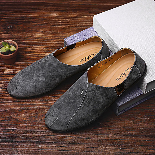 Men's Loafers & Slip-Ons Sporty Look Comfort Loafers Crib Shoes Casual Daily Walking Shoes Nappa Leather Breathable Non-slipping Wear Proof Black Khaki Gray Spring
Men's Loafers & Slip-Ons Sporty Look Comfort Loafers Crib Shoes Casual Daily Walking Shoes Nappa Leather Breathable Non-slipping Wear Proof Black Khaki Gray Spring