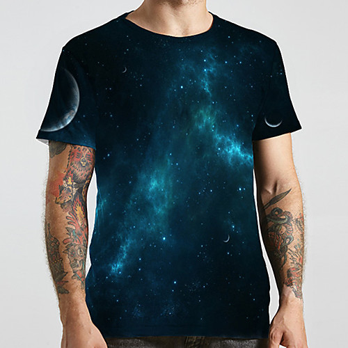 Men's Unisex Tee T shirt 3D Print Galaxy Graphic Prints Plus Size Print Short Sleeve Casual Tops Basic Designer Big and Tall Blue
Men's Unisex Tee T shirt 3D Print Galaxy Graphic Prints Plus Size Print Short Sleeve Casual Tops Basic Designer Big and Tall Blue