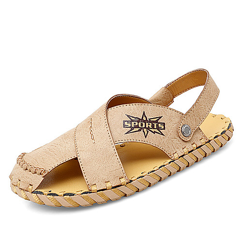 Men's Sandals Crochet Leather Shoes Flat Sandals Sporty Casual Daily Outdoor Water Shoes Walking Shoes Nappa Leather Cowhide Breathable Handmade Non-slipping Booties / Ankle Boots Black Khaki Brown
Men's Sandals Crochet Leather Shoes Flat Sandals Sporty Casual Daily Outdoor Water Shoes Walking Shoes Nappa Leather Cowhide Breathable Handmade Non-slipping Booties / Ankle Boots Black Khaki Brown