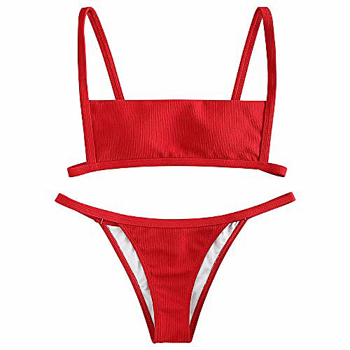 Women's Bikini 2 Piece Swimsuit Slim Solid Color Coffee color Blue Yellow Blushing Pink Red Swimwear Bathing Suits New Cute Sweet / Padded Bras / Beach
Women's Bikini 2 Piece Swimsuit Slim Solid Color Coffee color Blue Yellow Blushing Pink Red Swimwear Bathing Suits New Cute Sweet / Padded Bras / Beach