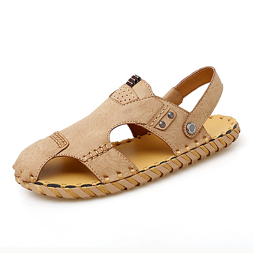 Men's Sandals Crochet Leather Shoes Flat Sandals Sporty Casual Daily Outdoor Water Shoes Walking Shoes Nappa Leather Cowhide Breathable Handmade Non-slipping Booties / Ankle Boots Black Khaki Brown
Men's Sandals Crochet Leather Shoes Flat Sandals Sporty Casual Daily Outdoor Water Shoes Walking Shoes Nappa Leather Cowhide Breathable Handmade Non-slipping Booties / Ankle Boots Black Khaki Brown