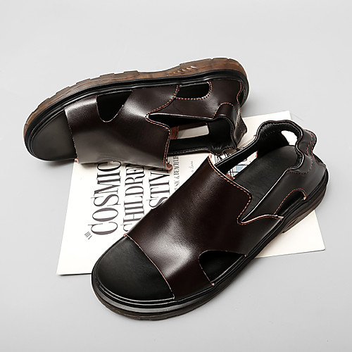 Men's Sandals Casual Beach Daily Water Shoes Upstream Shoes Nappa Leather Breathable Non-slipping Wear Proof Black Brown Summer
Men's Sandals Casual Beach Daily Water Shoes Upstream Shoes Nappa Leather Breathable Non-slipping Wear Proof Black Brown Summer