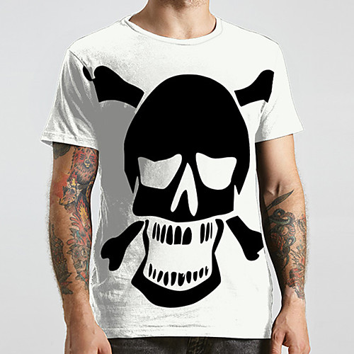 Men's Unisex Tee T shirt 3D Print Graphic Prints Skull Plus Size Print Short Sleeve Casual Tops Fashion Designer Big and Tall White
Men's Unisex Tee T shirt 3D Print Graphic Prints Skull Plus Size Print Short Sleeve Casual Tops Fashion Designer Big and Tall White