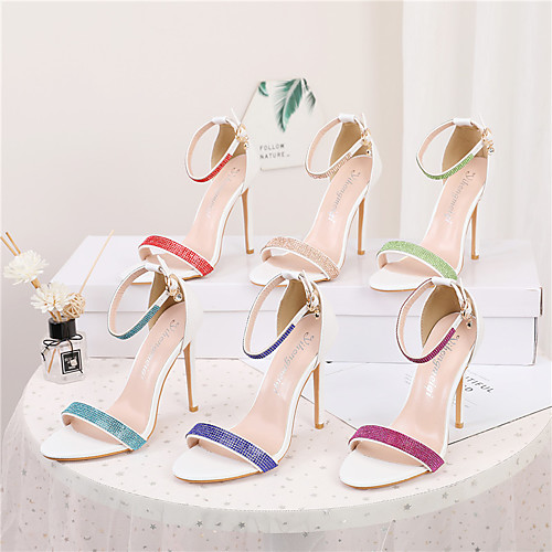 Women's Sandals Pumps Open Toe Wedding Sandals PU Rhinestone Sparkling Glitter Buckle Solid Colored Red Light Green Fuchsia
Women's Sandals Pumps Open Toe Wedding Sandals PU Rhinestone Sparkling Glitter Buckle Solid Colored Red Light Green Fuchsia