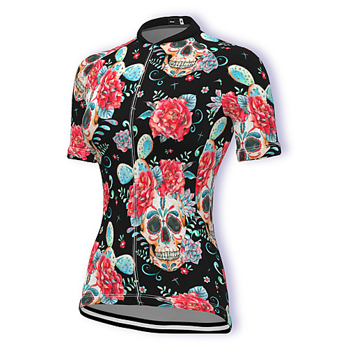 21Grams Women's Short Sleeve Cycling Jersey Summer Spandex Polyester Black Sugar Skull Skull Floral Botanical Bike Jersey Top Mountain Bike MTB Road Bike Cycling Quick Dry Moisture Wicking Breathable
21Grams Women's Short Sleeve Cycling Jersey Summer Spandex Polyester Black Sugar Skull Skull Floral Botanical Bike Jersey Top Mountain Bike MTB Road Bike Cycling Quick Dry Moisture Wicking Breathable