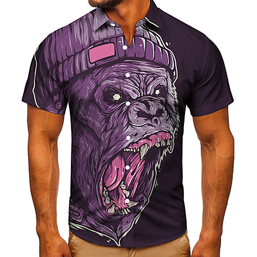 Men's Shirt 3D Print Graphic Prints Skull Button-Down Short Sleeve Street Tops Casual Fashion Classic Breathable Purple
Men's Shirt 3D Print Graphic Prints Skull Button-Down Short Sleeve Street Tops Casual Fashion Classic Breathable Purple