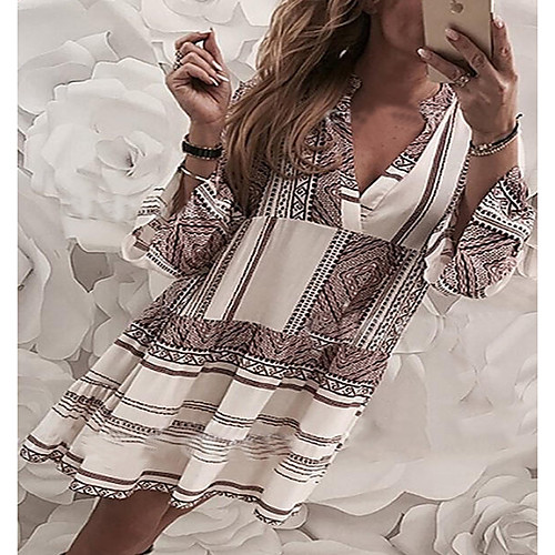 Women's A Line Dress Knee Length Dress khaki Long Sleeve Pattern Spring Summer Casual / Daily 2021 S M L XL XXL XXXL
Women's A Line Dress Knee Length Dress khaki Long Sleeve Pattern Spring Summer Casual / Daily 2021 S M L XL XXL XXXL