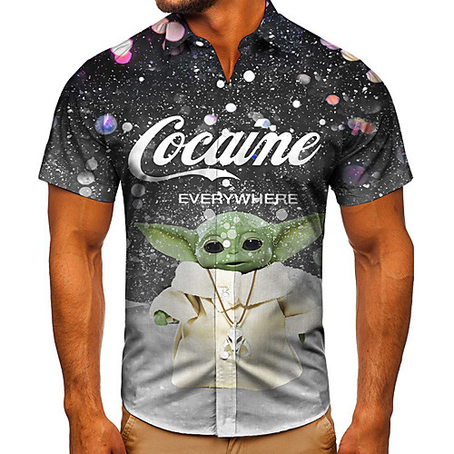 Men's Shirt 3D Print Graphic Prints Letter Button-Down Short Sleeve Street Tops Casual Fashion Classic Breathable Black
Men's Shirt 3D Print Graphic Prints Letter Button-Down Short Sleeve Street Tops Casual Fashion Classic Breathable Black