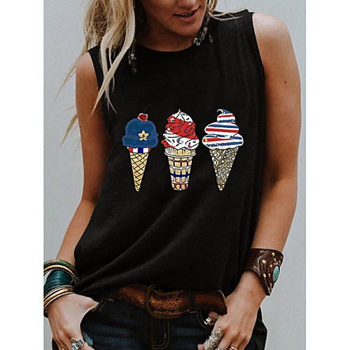 Women's Independence Day Tank Top T shirt Graphic USA American Flag Print Round Neck Basic Streetwear Tops Blue Black Green
Women's Independence Day Tank Top T shirt Graphic USA American Flag Print Round Neck Basic Streetwear Tops Blue Black Green